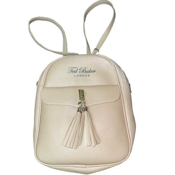 Ted Baker London Small Tassle Tan Small Backpack Handbag Women's - Picture 1 of 8